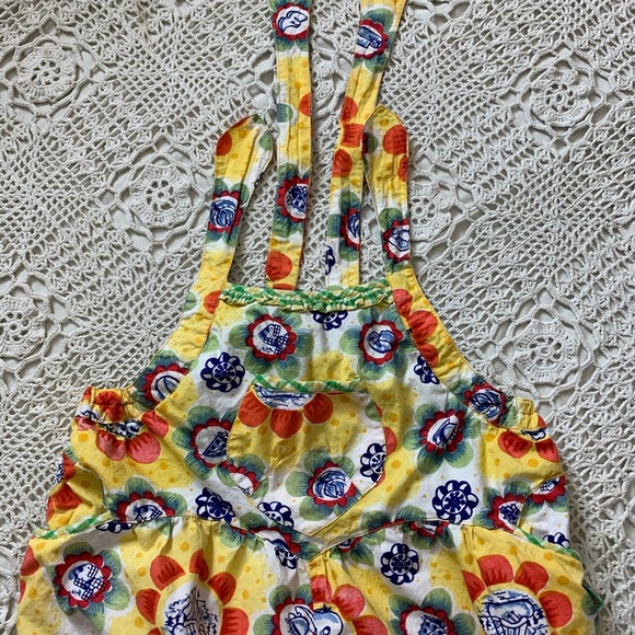 Oilily Overalls Girls sz 4T balloon style cotton - Picture 4 of 8